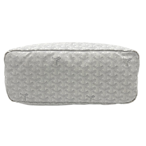 Goyard Boheme Tote Bag PM White in Coated Canvas, Silver hardware_5
