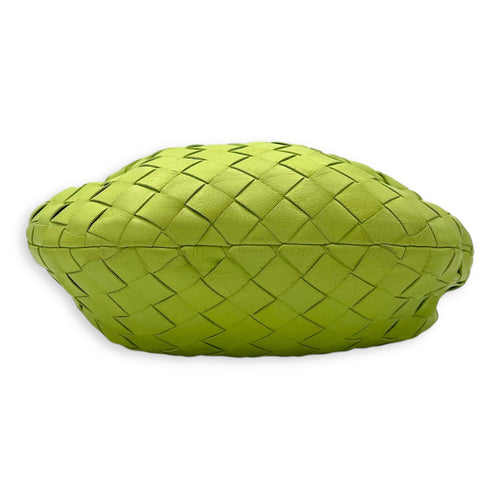 Bottega Veneta Jodie Mini Green Top Handle Bag in Lambskin, Gold hardware_5