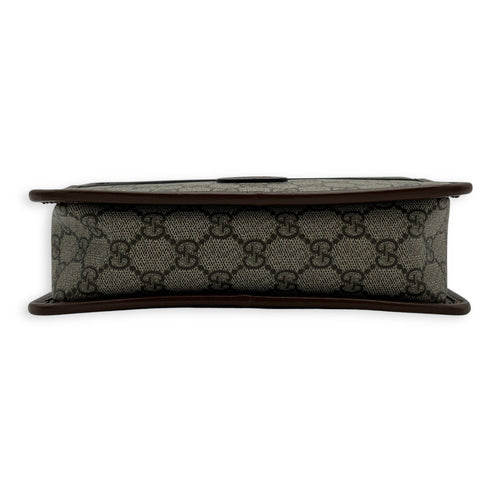Gucci GG Supreme Crossbody Bag Brown in Coated Canvas, Gold hardware_5