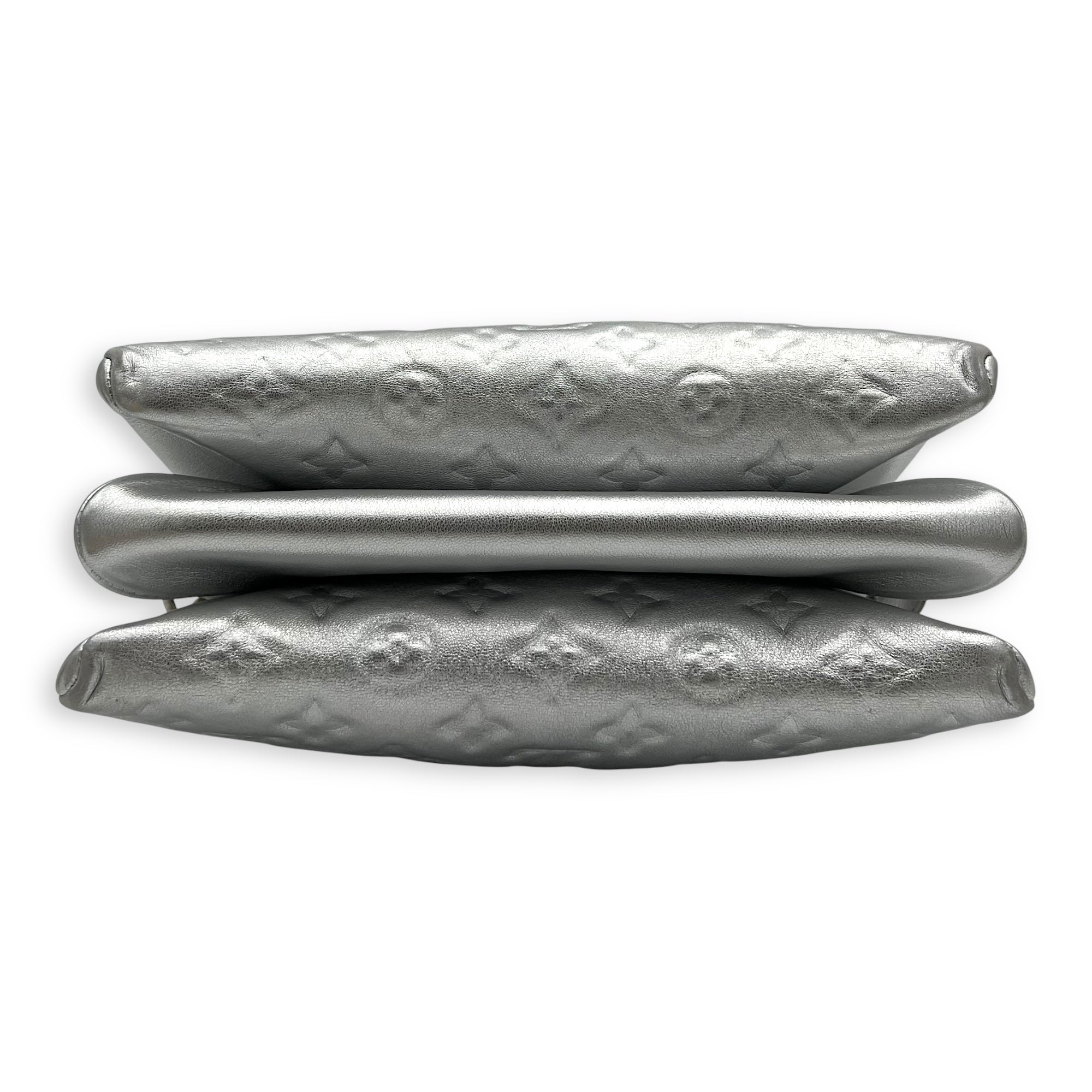 Louis Vuitton Coussin Shoulder Bag Silver in Lambskin, Silver hardware_5