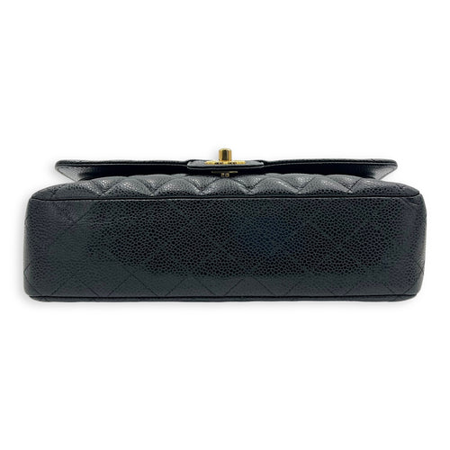 Chanel Classic Flap Medium Black Shoulder Bag in Caviar Leather, Gold hardware_5