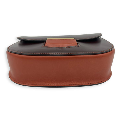 Celine Trotteur Crossbody Bag Red in Calfskin, Gold hardware_7