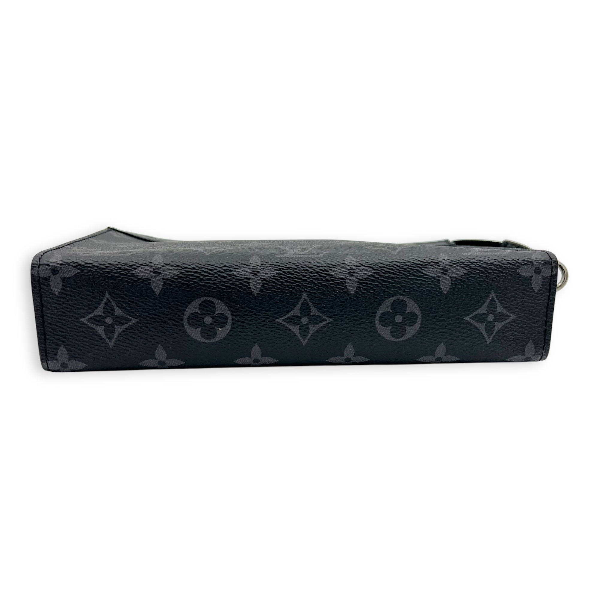 Louis Vuitton Gaston Wearable Wallet Black Crossbody Bag in Coated Canvas, Silver hardware_6