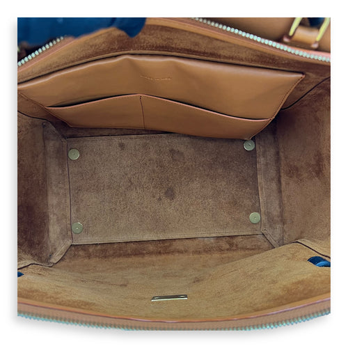 Celine Belt Bag Top Handle Bag Brown in Calfskin, Gold hardware_6