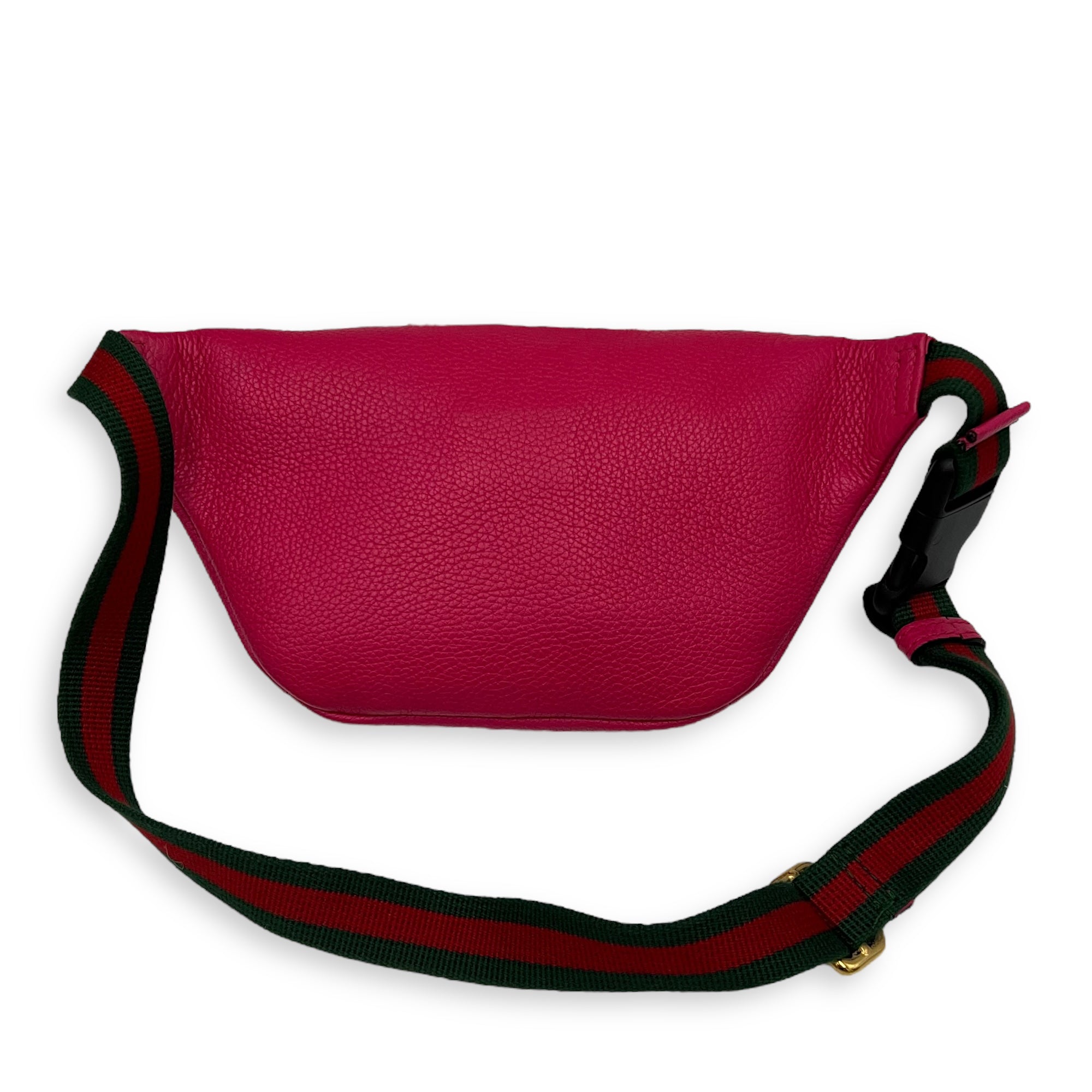 Gucci Logo Belt Bag Pink in Calfskin, Gold hardware_3