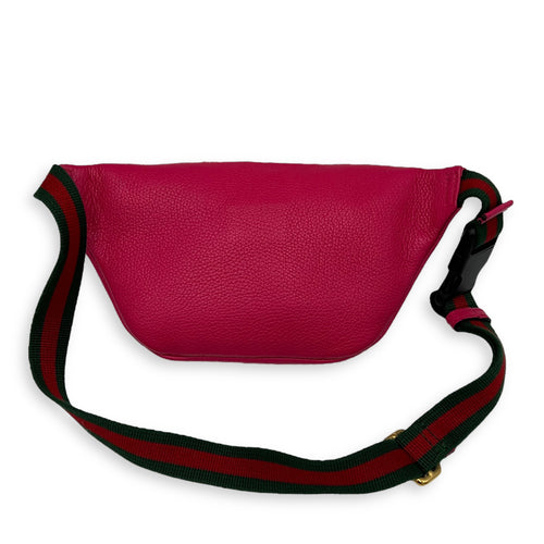 Gucci Logo Belt Bag Pink in Calfskin, Gold hardware_3