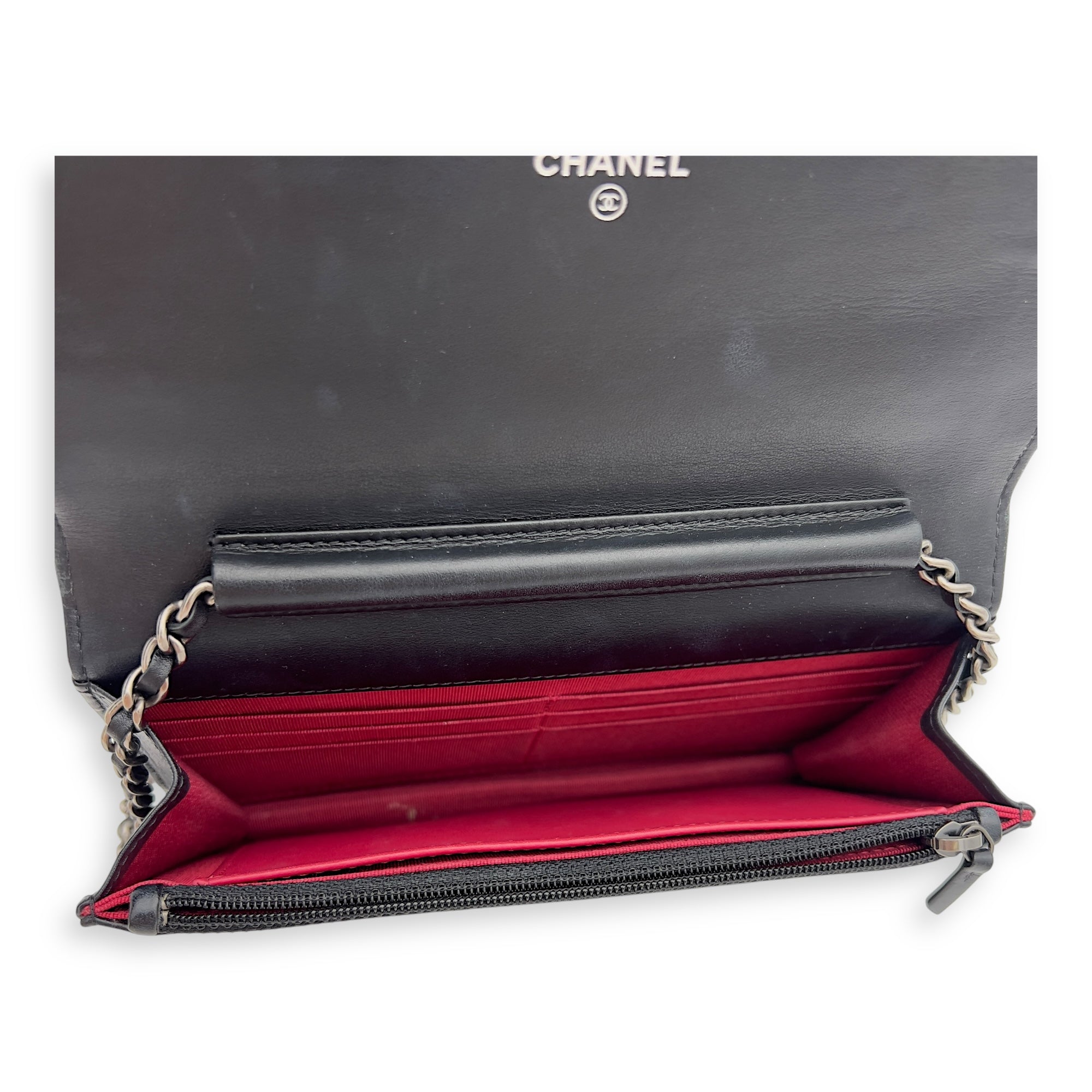 Chanel Gabrielle Wallet On Chain Black in Calfskin, Gold hardware_6