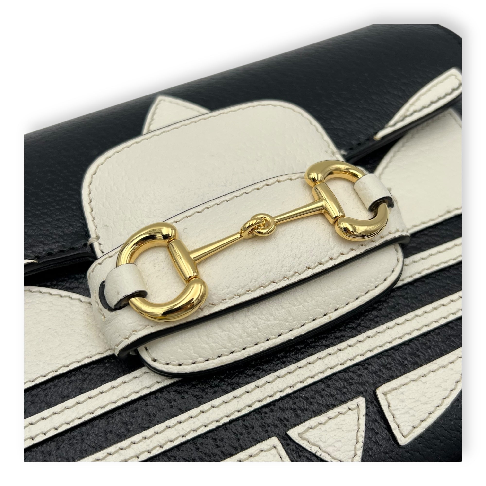 Gucci x Adidas Horsebit 1955 Shoulder Bag Black in Calfskin, Gold hardware_6