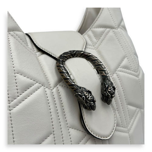 Gucci Dionysus Shoulder Bag White in Calfskin, Silver hardware_6