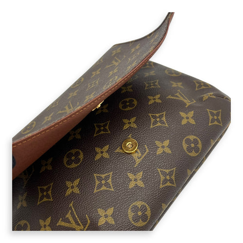 Louis Vuitton Tango Shoulder Bag Brown in Coated Canvas, Gold hardware_6