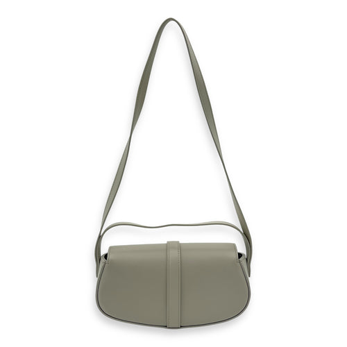 Celine Tabou Clutch on Strap Chalk in Calfskin, Gold hardware_2