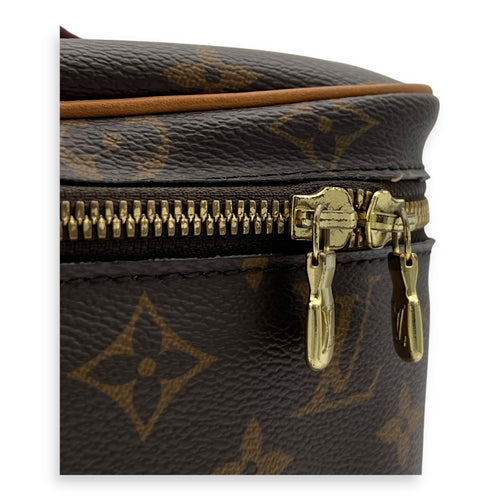 Louis Vuitton Nice Top Handle Bag BB Brown in Monogram Coated Canvas, Gold hardware_6