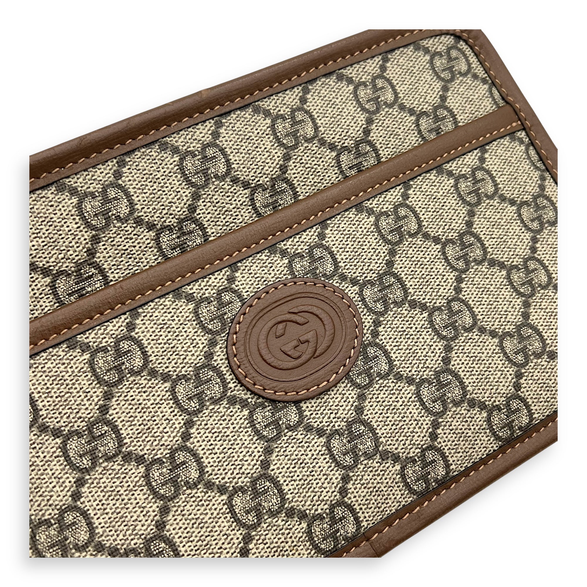 Gucci GG Supreme Crossbody Bag Brown in Coated Canvas, Gold hardware_6