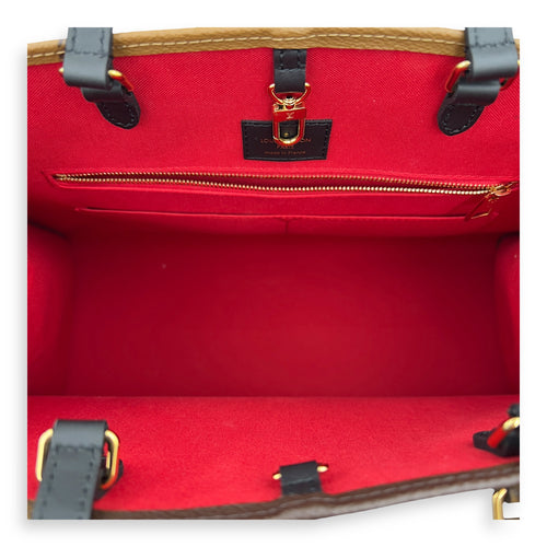 Louis Vuitton OnTheGo GM Brown Top Handle Bag in Coated Canvas, Gold hardware_4