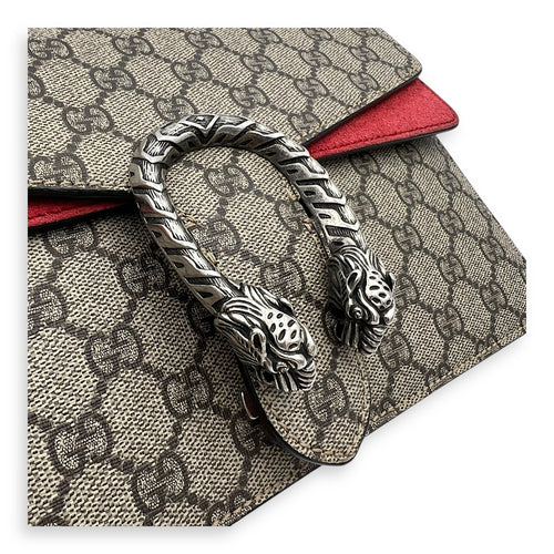 Gucci Dionysus Small Brown Shoulder Bag in Coated Canvas, Ruthenium hardware_6