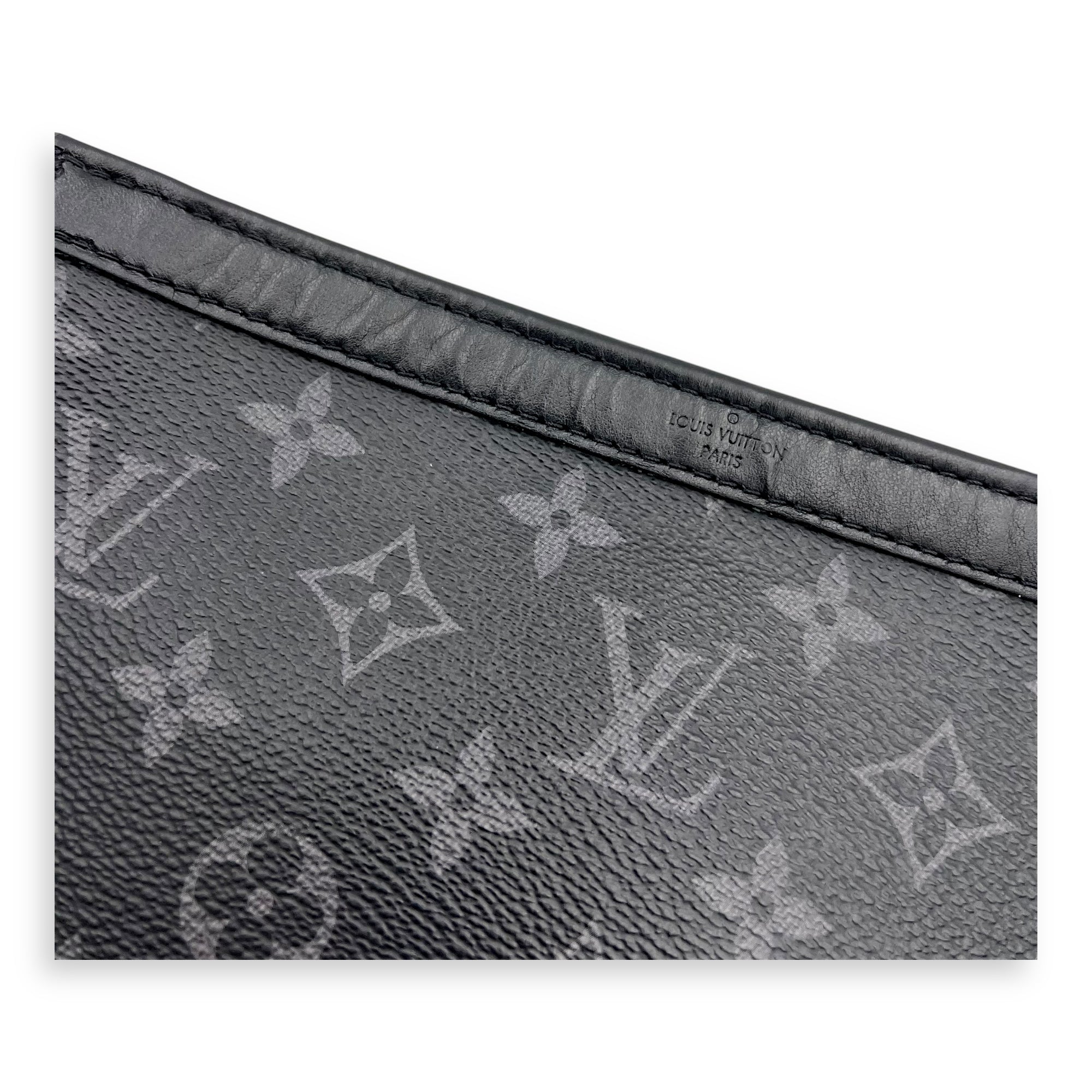 Louis Vuitton Gaston Wearable Wallet Black Crossbody Bag in Coated Canvas, Silver hardware_7