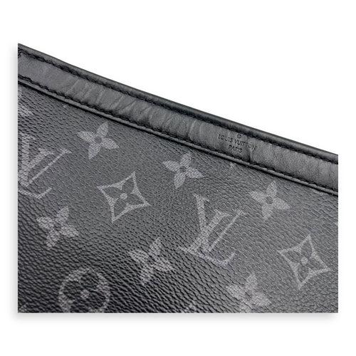 Louis Vuitton Gaston Wearable Wallet Black Crossbody Bag in Coated Canvas, Silver hardware_7