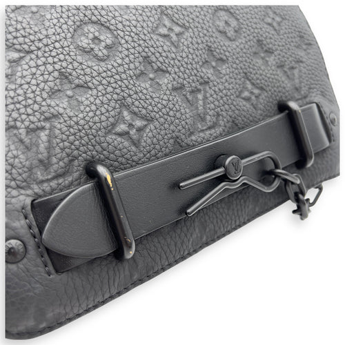 Louis Vuitton Steamer Crossbody Bag Black in Monogram Empreinte Leather, Lacquered Metal hardware_5