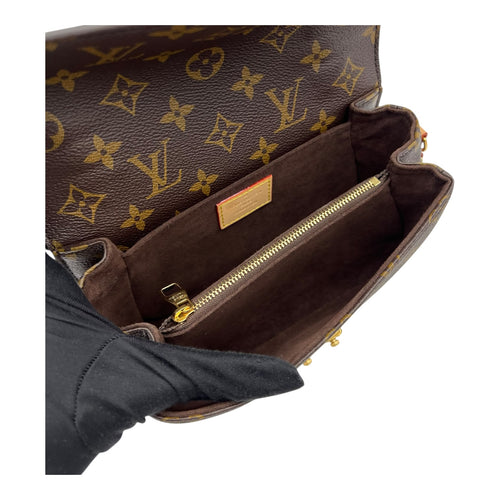 Louis Vuitton Metis Crossbody Bag Brown in Monogram Coated Canvas, Gold hardware_7