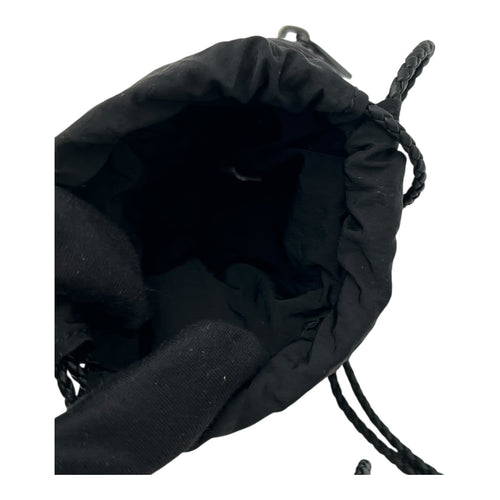 Bottega Veneta Logo Shoulder Bag Black in Nylon_7