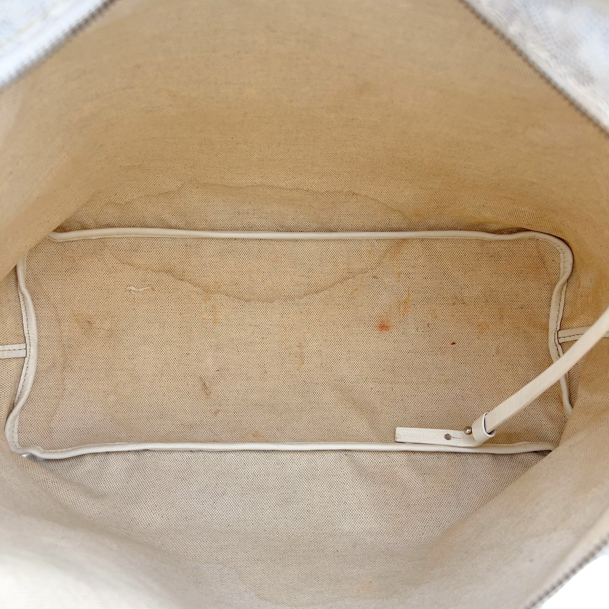 Goyard Boheme Tote Bag PM White in Coated Canvas, Silver hardware_9