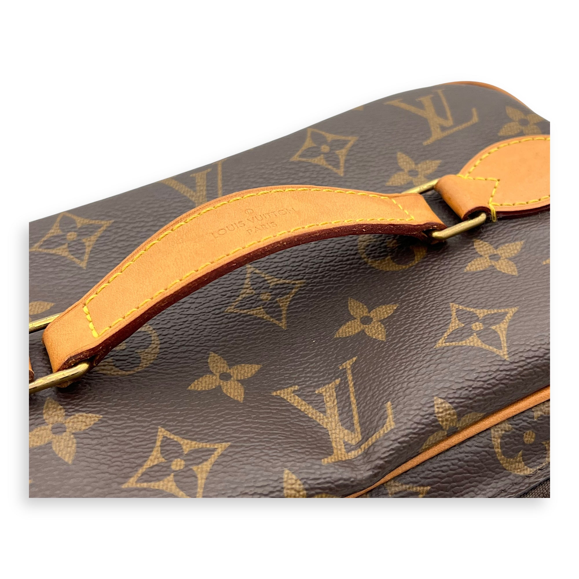 Louis Vuitton Nice Top Handle Bag BB Brown in Monogram Coated Canvas, Gold hardware_7