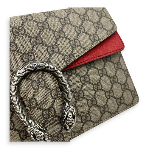 Gucci Dionysus Small Brown Shoulder Bag in Coated Canvas, Ruthenium hardware_7