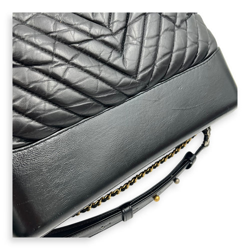 Chanel Gabrielle Shoulder Bag Large Black in Calfskin, Mixed hardware_9