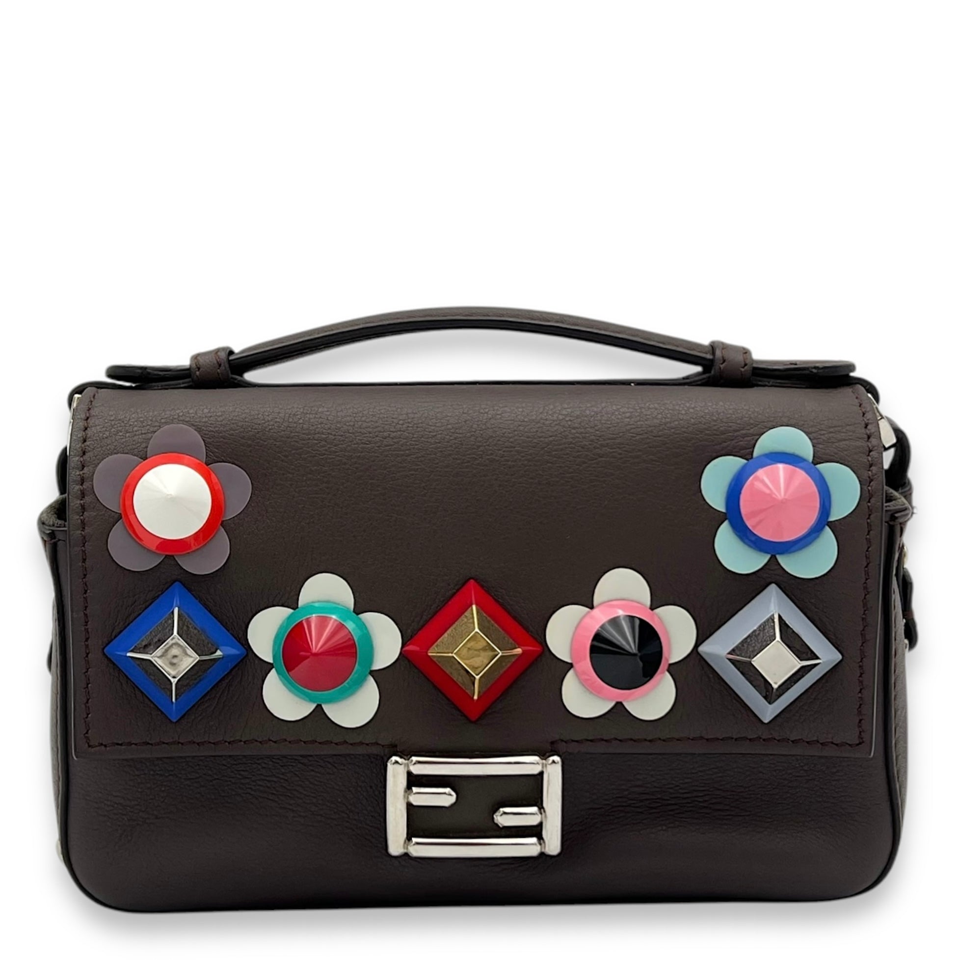 Fendi Double Baguette Crossbody Bag Multi-colour in Calfskin
