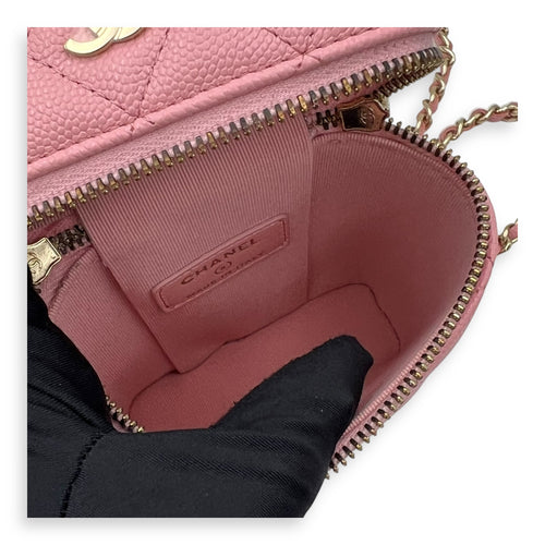 Chanel  Vanity Phone Crossbody bag in Caviar leather, Gold Hardware_8