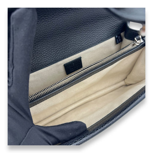Gucci Dionysus Shoulder Bag Black in Calfskin, Silver hardware_8