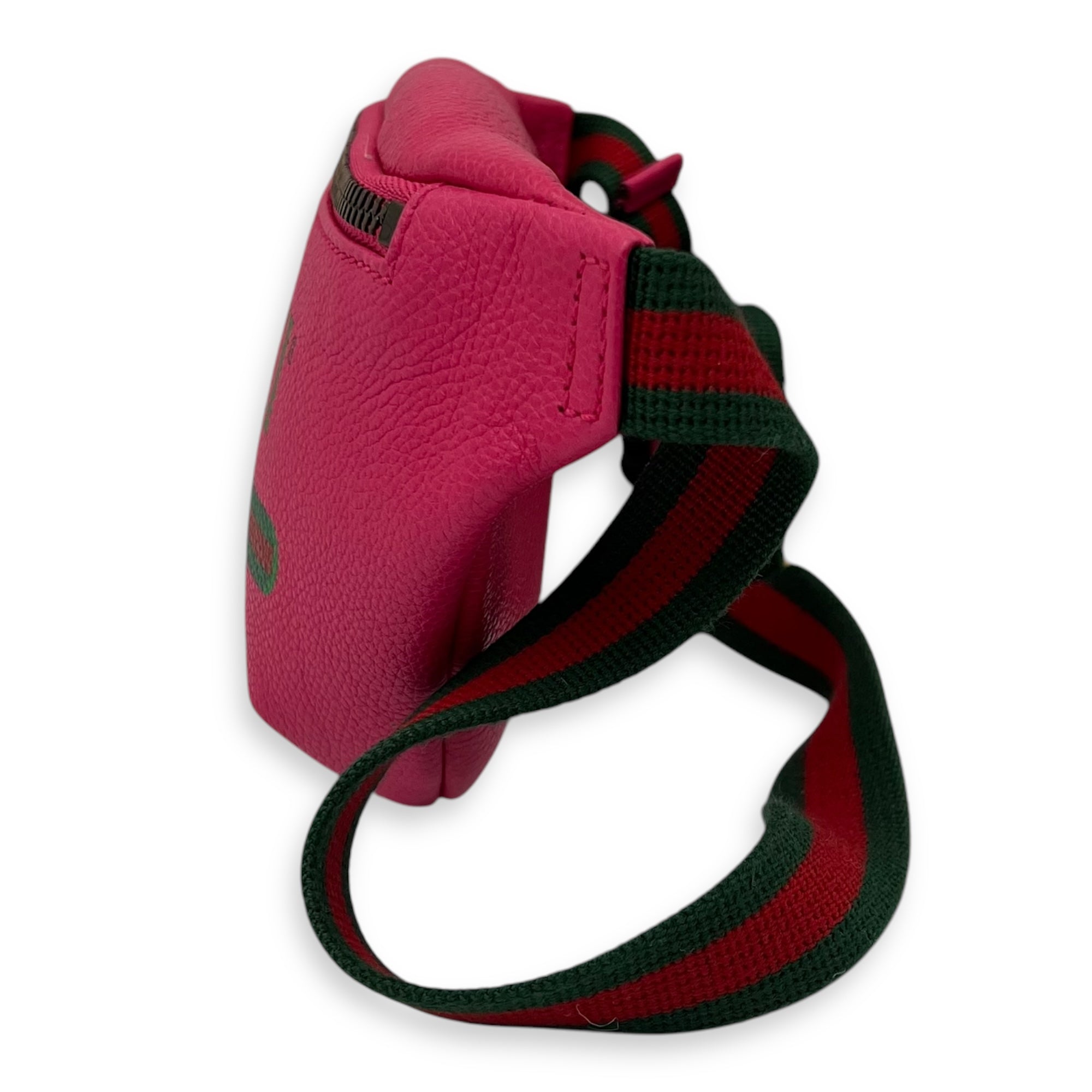 Gucci Logo Belt Bag Pink in Calfskin, Gold hardware_4