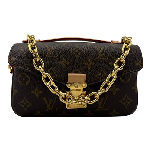 Louis Vuitton Metis Crossbody Bag Brown in Monogram Coated Canvas, Gold hardware_8