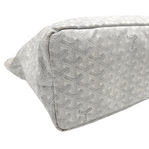 Goyard Boheme Tote Bag PM White in Coated Canvas, Silver hardware_8