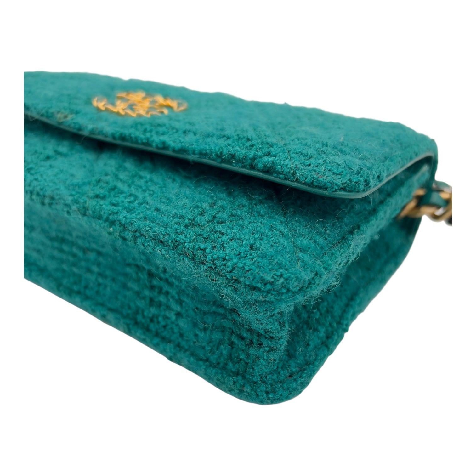 Chanel C19 Pouch Wallet On Chain in Tweed, Mixed hardware_8