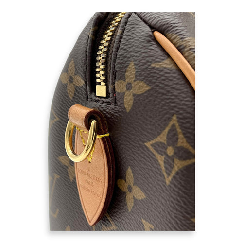 Louis Vuitton Speedy Top Handle Bag 20 Brown in Monogram Coated Canvas, Gold hardware_8