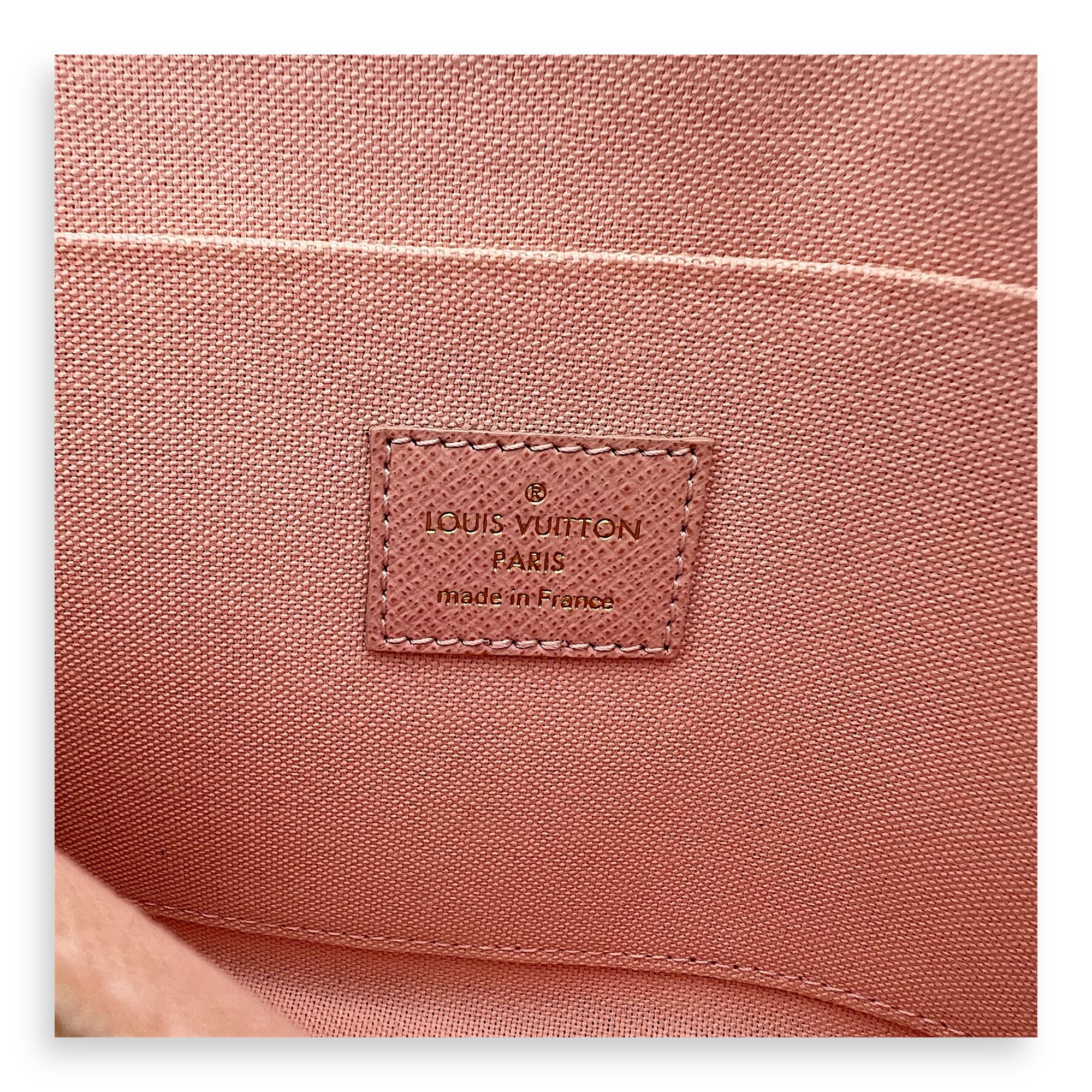 Louis Vuitton Felicie Crossbody Bag Azur in Coated Canvas, Gold hardware_1