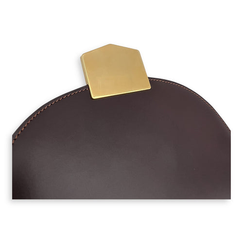 Celine Trotteur Crossbody Bag Red in Calfskin, Gold hardware_5