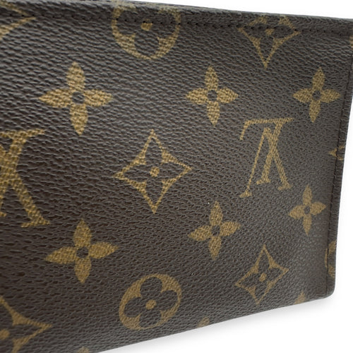 Louis Vuitton Pochette Pouch 15 Brown in Monogram Coated Canvas, Gold hardware_5