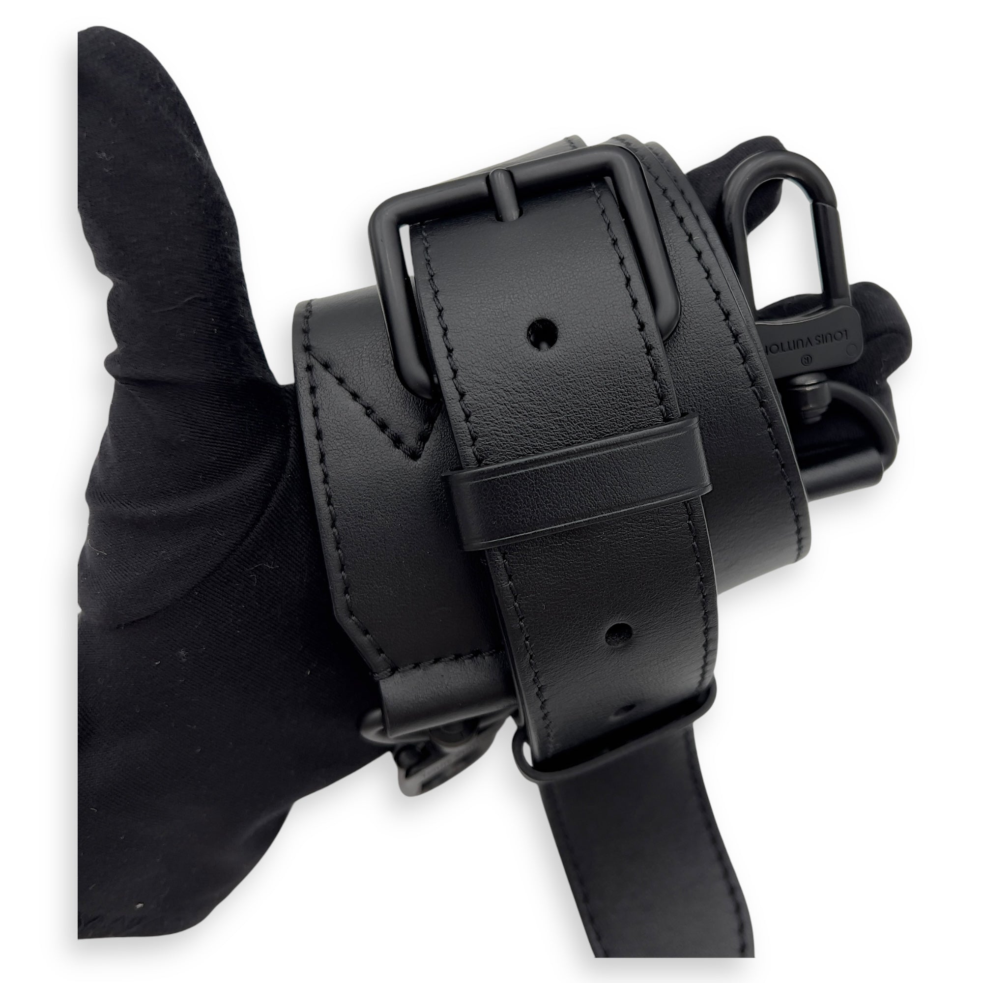Louis Vuitton Steamer Crossbody Bag Black in Monogram Empreinte Leather, Lacquered Metal hardware_9