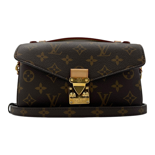 Louis Vuitton Metis Crossbody Bag Brown in Monogram Coated Canvas, Gold hardware_9