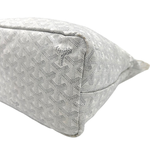 Goyard Boheme Tote Bag PM White in Coated Canvas, Silver hardware_7