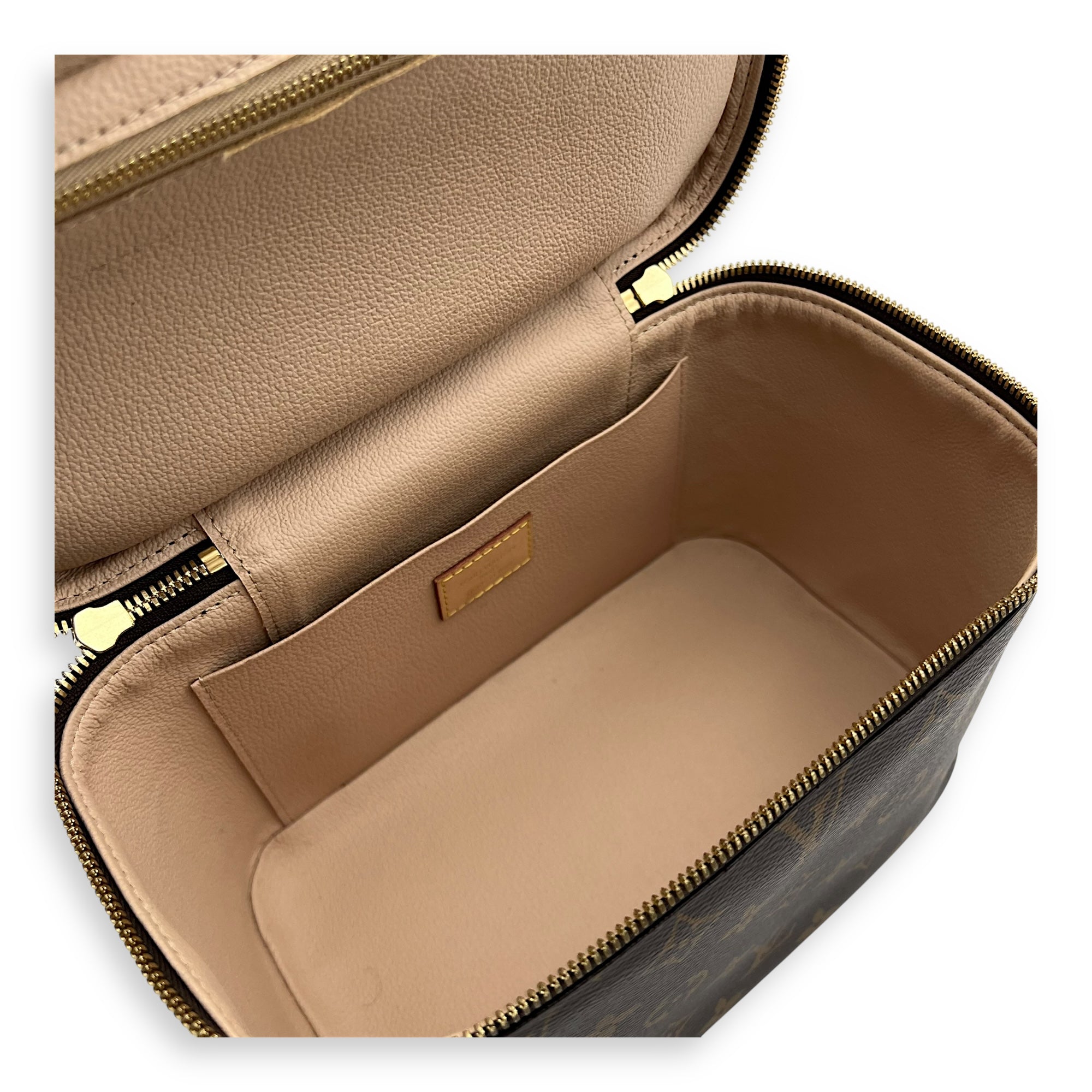 Louis Vuitton Nice Top Handle Bag BB Brown in Monogram Coated Canvas, Gold hardware_9