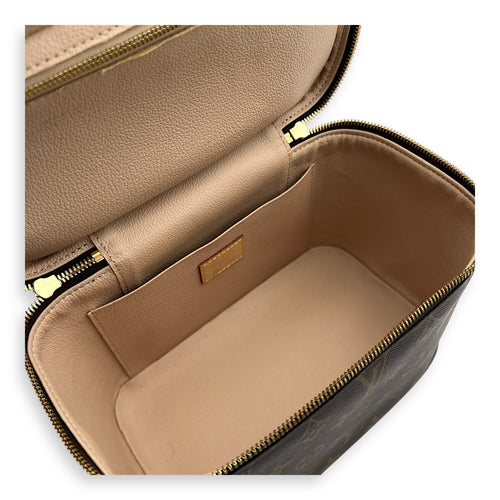 Louis Vuitton Nice Top Handle Bag BB Brown in Monogram Coated Canvas, Gold hardware_9