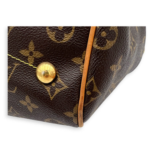 Louis Vuitton Tivoli Shoulder Bag PM Brown in Monogram Coated Canvas, Gold hardware_9