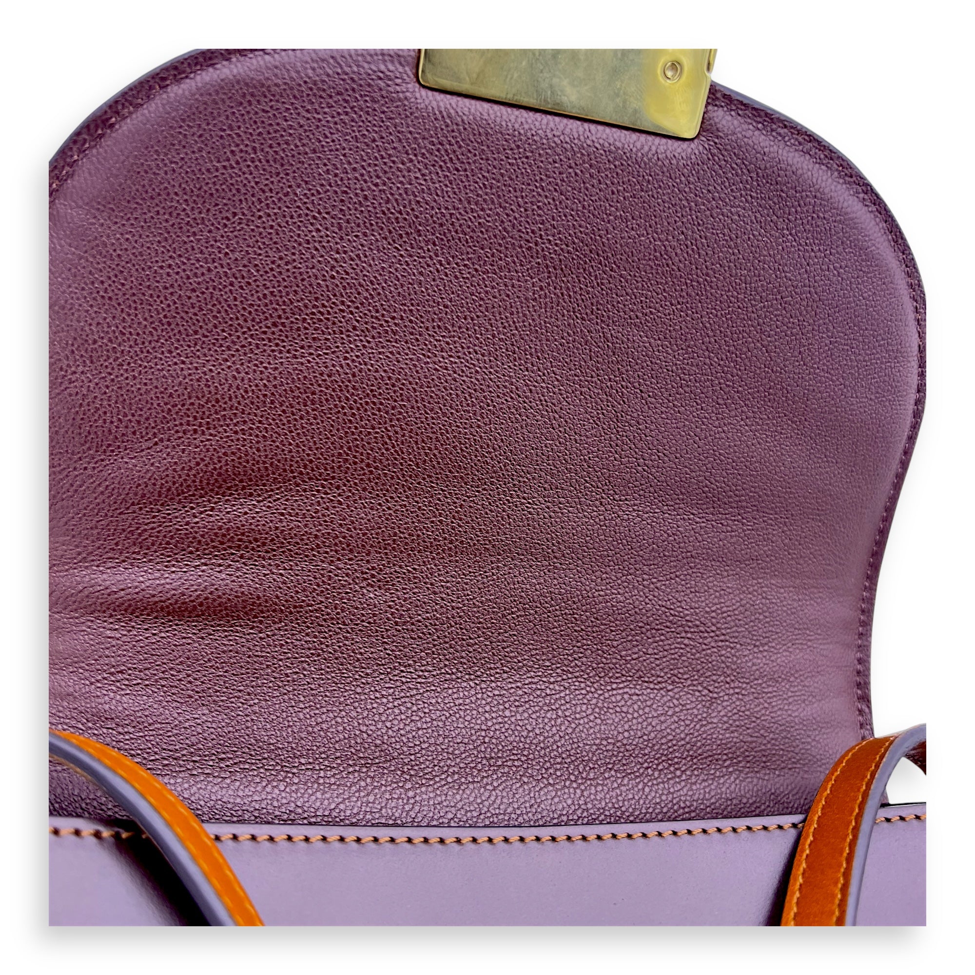 Celine Trotteur Crossbody Bag Red in Calfskin, Gold hardware_3