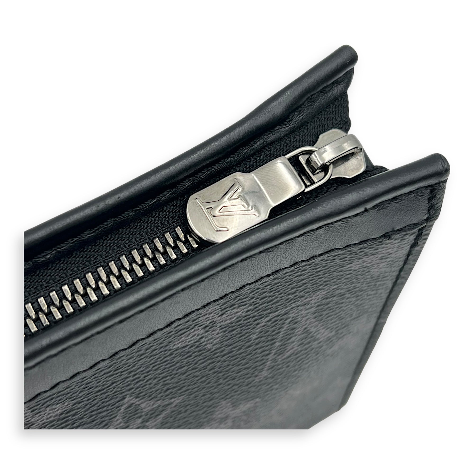 Louis Vuitton Gaston Wearable Wallet Black Crossbody Bag in Coated Canvas, Silver hardware_3