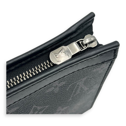 Louis Vuitton Gaston Wearable Wallet Black Crossbody Bag in Coated Canvas, Silver hardware_3