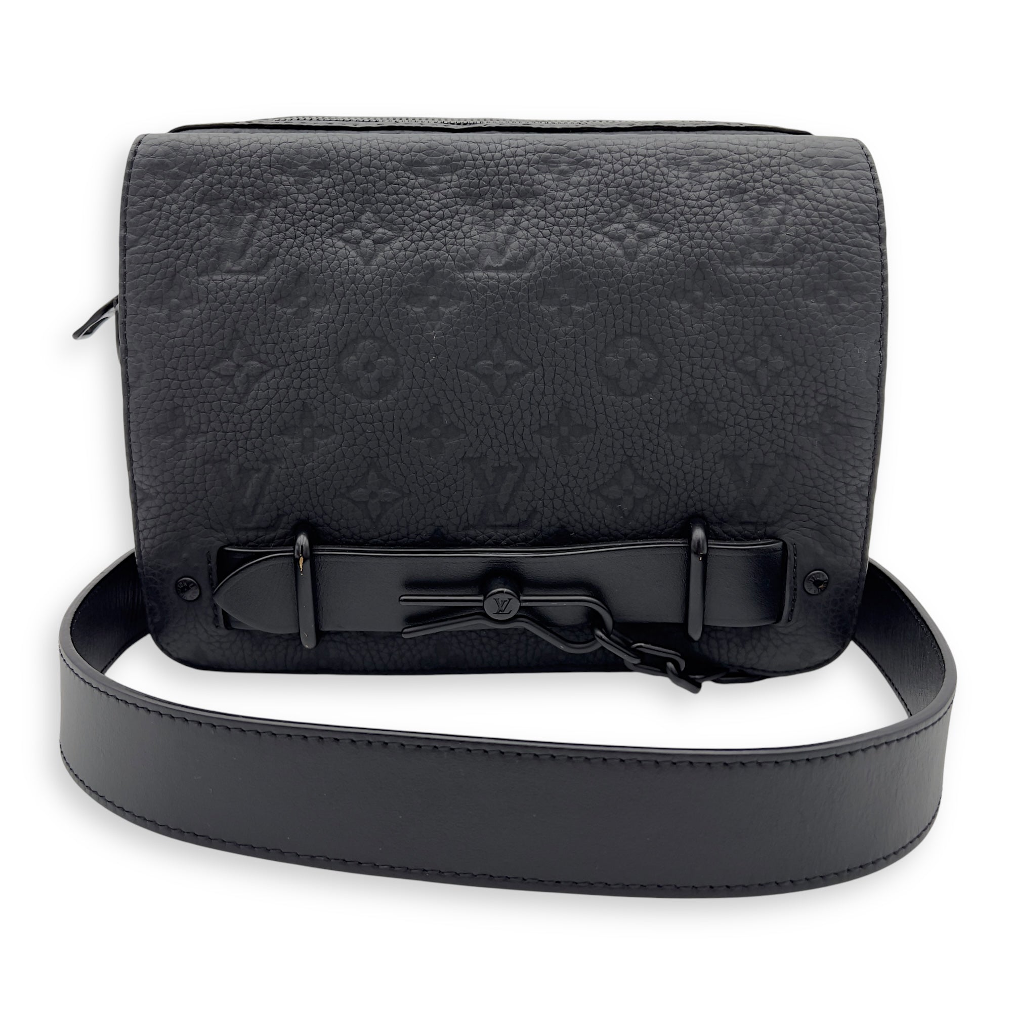 Louis Vuitton Steamer Crossbody Bag Black in Monogram Empreinte Leather, Lacquered Metal hardware_8