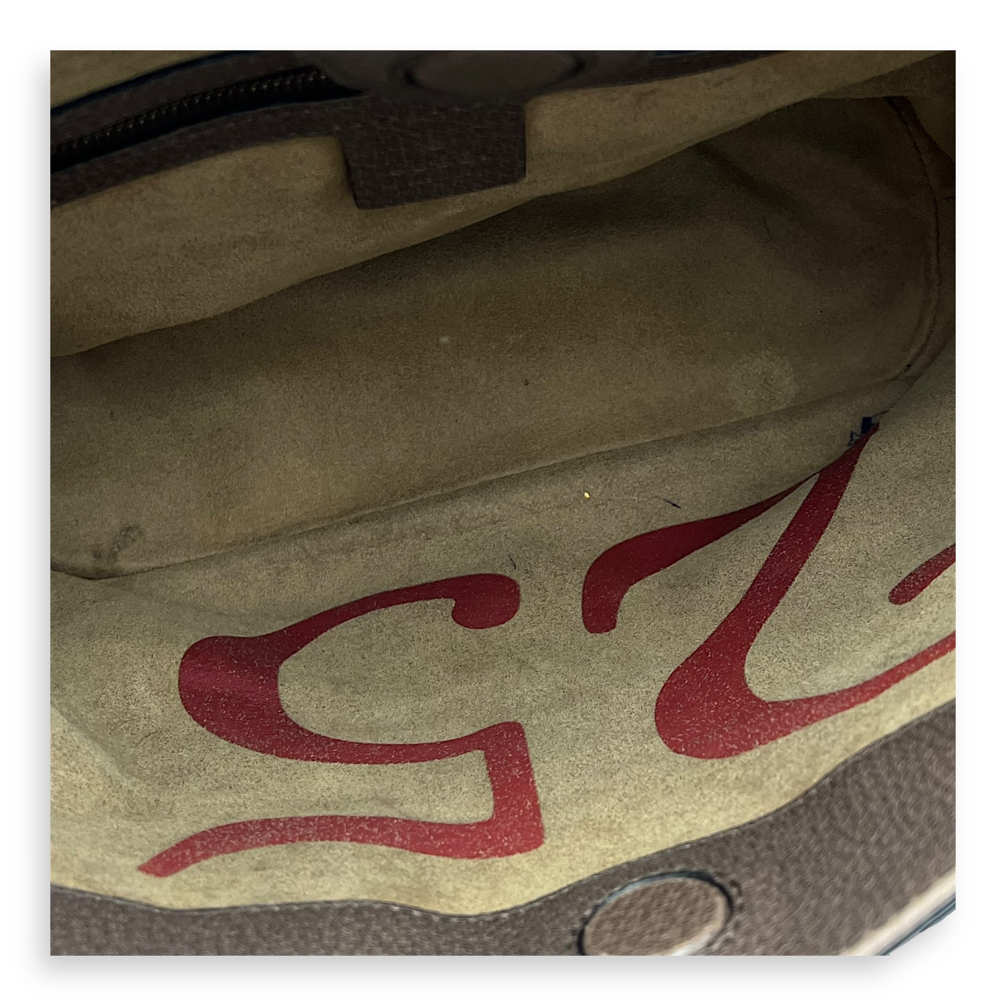 Gucci GG Supreme Duffle Bag Grey in Coated Canvas, Gold hardware_7